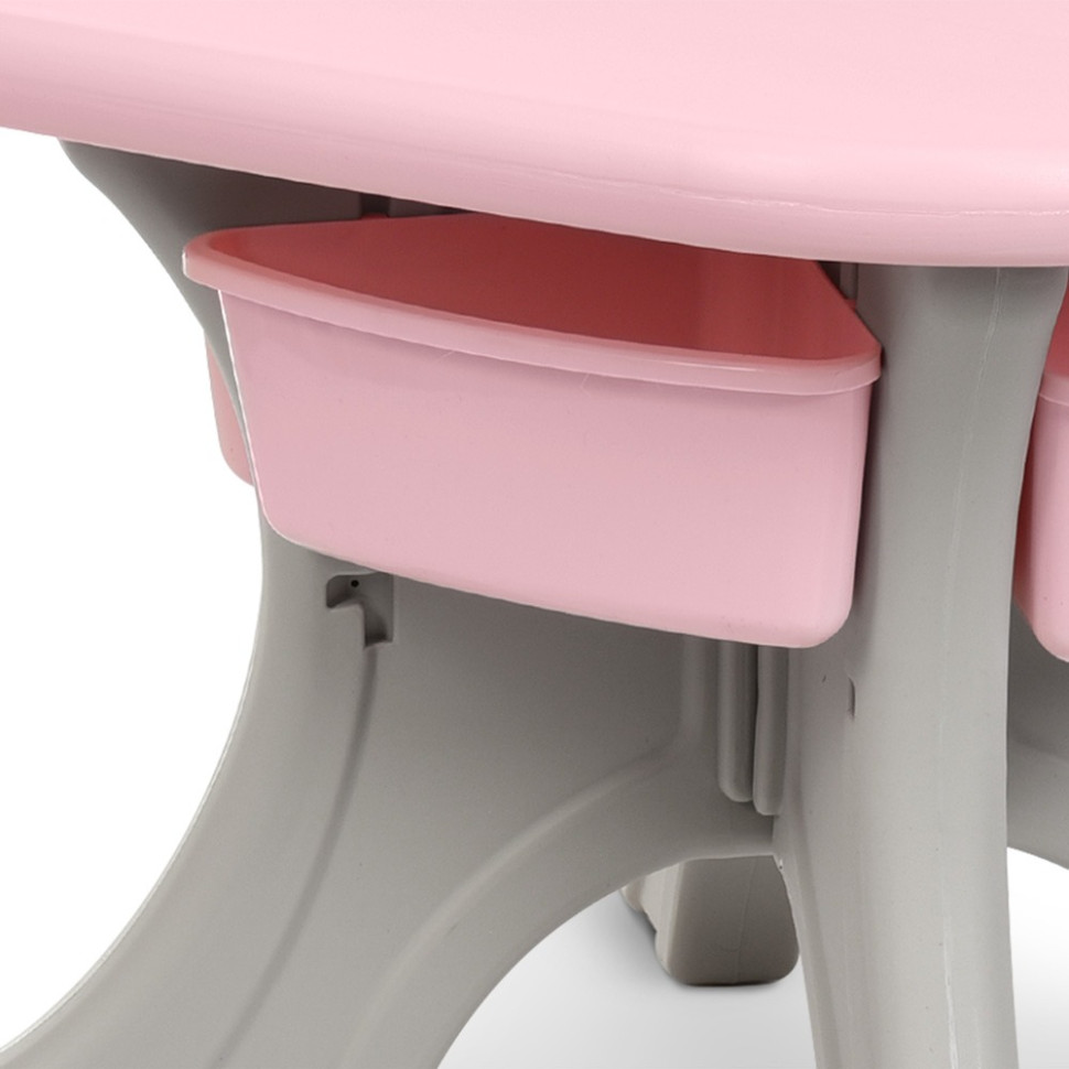 Дитячий столик з двома стільцями Bambi NEW TABLE-8 сіро-рожевий