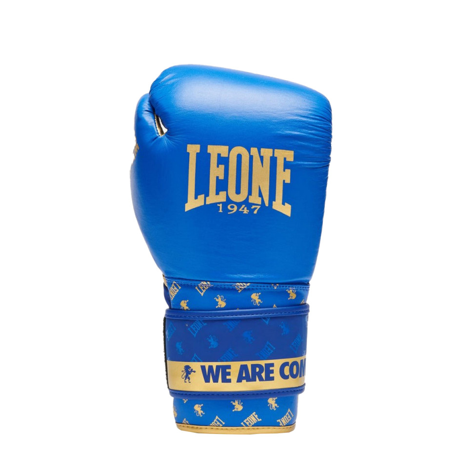 Боксерские перчатки GN220 DNA Leone GN220_Blue_16oz 16 унций (бинты в комплекте)