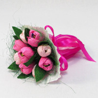 Букет из конфет Тюльпаны 9 нежно-розовый 4114IT