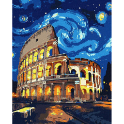 Картина по номерам "Ночь в Риме" &copy;art_selena_ua Идейка KHO3668, 40х50 см  