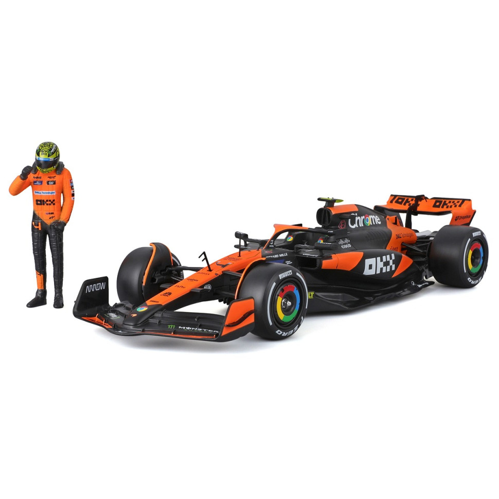 Дитяча автомодель з фігуркою MClaren MCL38 Bburago 18-28040 масштаб 1:24
