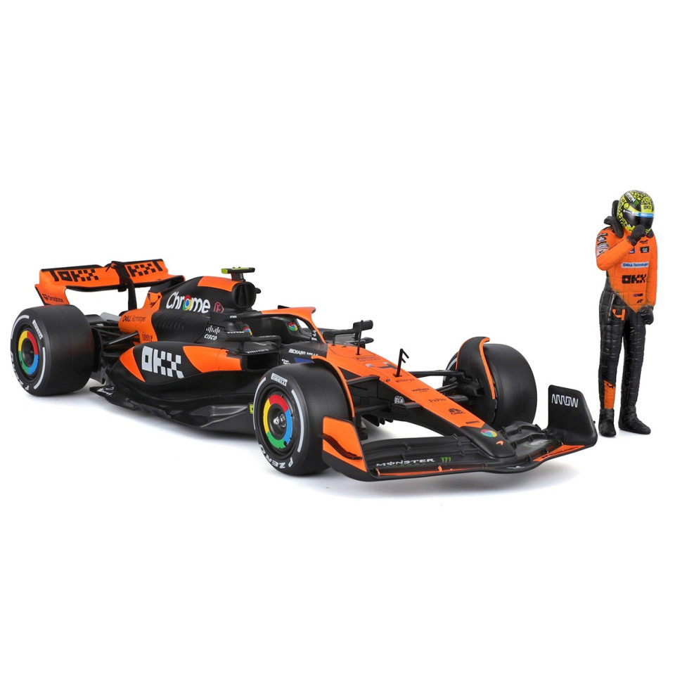 Дитяча автомодель з фігуркою MClaren MCL38 Bburago 18-28040 масштаб 1:24