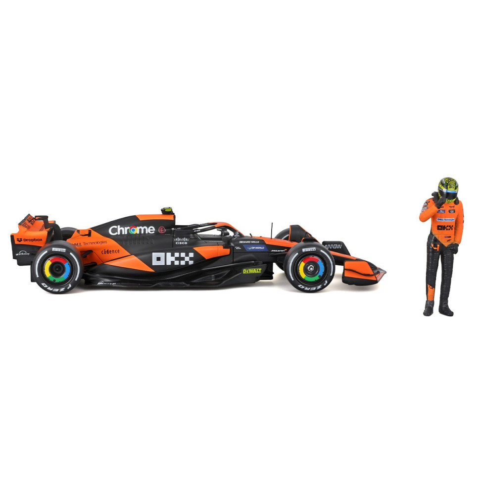 Дитяча автомодель з фігуркою MClaren MCL38 Bburago 18-28040 масштаб 1:24