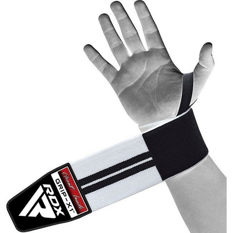 Бинти для зап'ясть (кистьові бинти) W2 Gym Wrist Wraps RDX Inc Limited WAH-W3W+ BLACK/WHITE PLUS