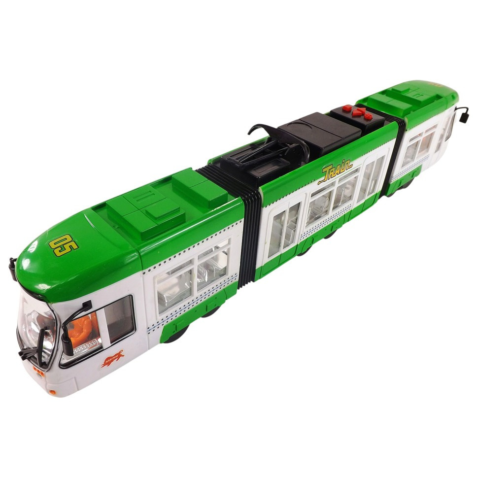 УЦІНКА! Дитячий ігровий Трамвай K1114(Green)-UC батарейки, зі звуком