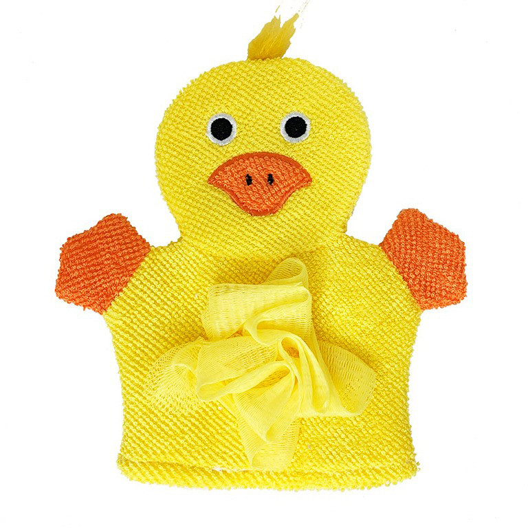 Мочалка-перчатка для купания малышей Mega Zayka MGZ-0911(Yellow) Утенок