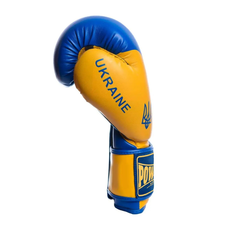 Боксерські рукавиці Ukraine PowerPlay PP_3021_10oz_Blue-Yellow, Синьо-Жовті 10 унцій