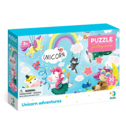 Дитячий пазл "Пригоди одноріжок" DoDo Toys 300416, 30 елементів