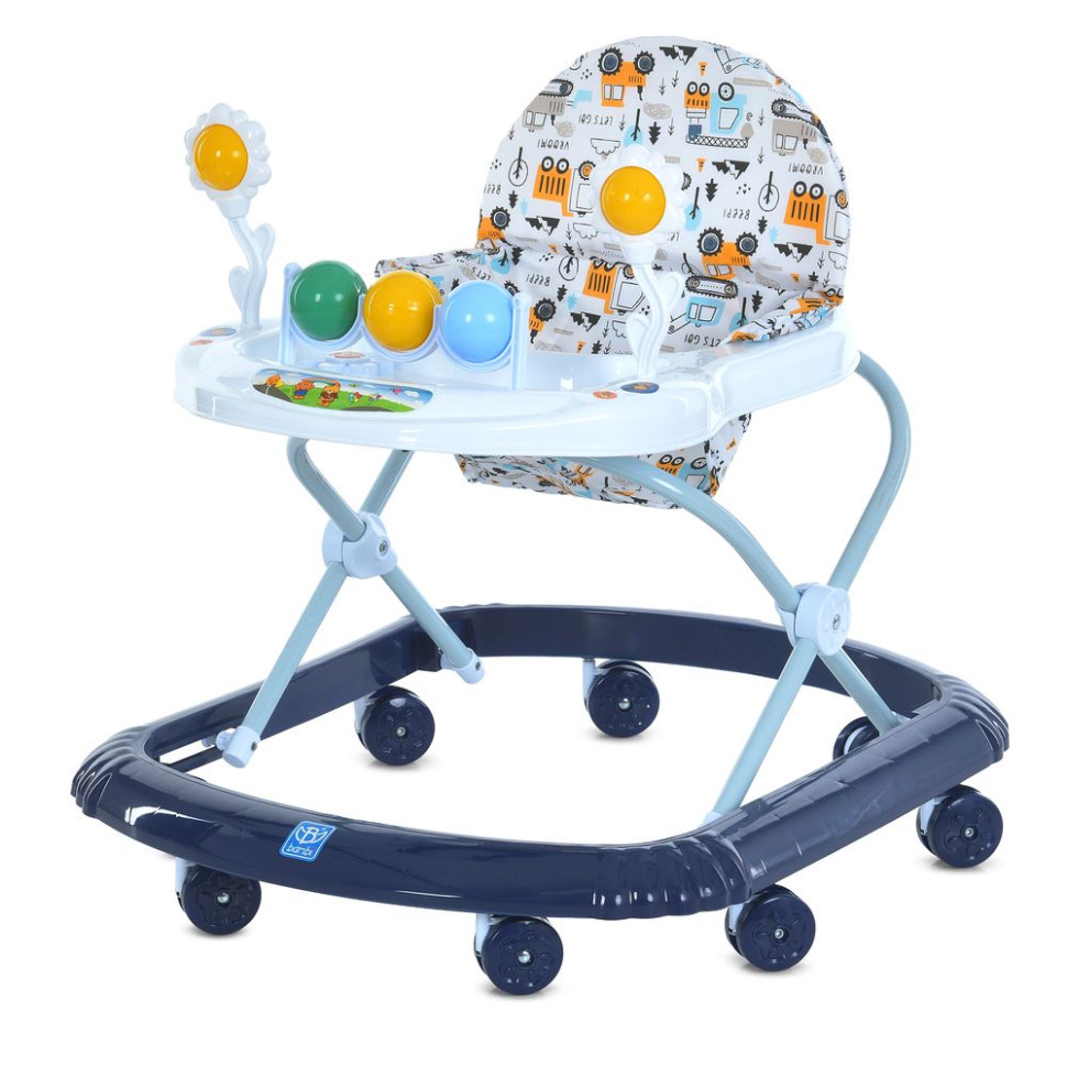 Детские Ходунки Bambi M 5033-1(Blue) с музыкой, колеса 8 шт