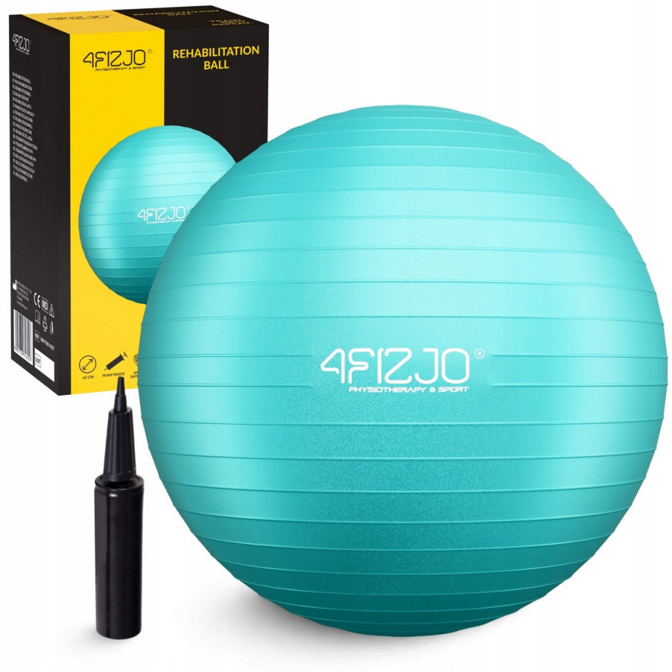 Мяч для фитнеса фитбол 4FIZJO P-5905973404761, 65 см, Mint