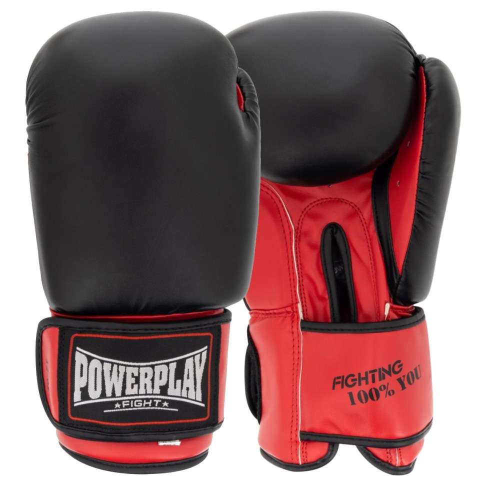 Боксерские перчатки 3004 Classic PowerPlay PP_3004_16oz_Bl/Red, Черно-Красные 16 унций