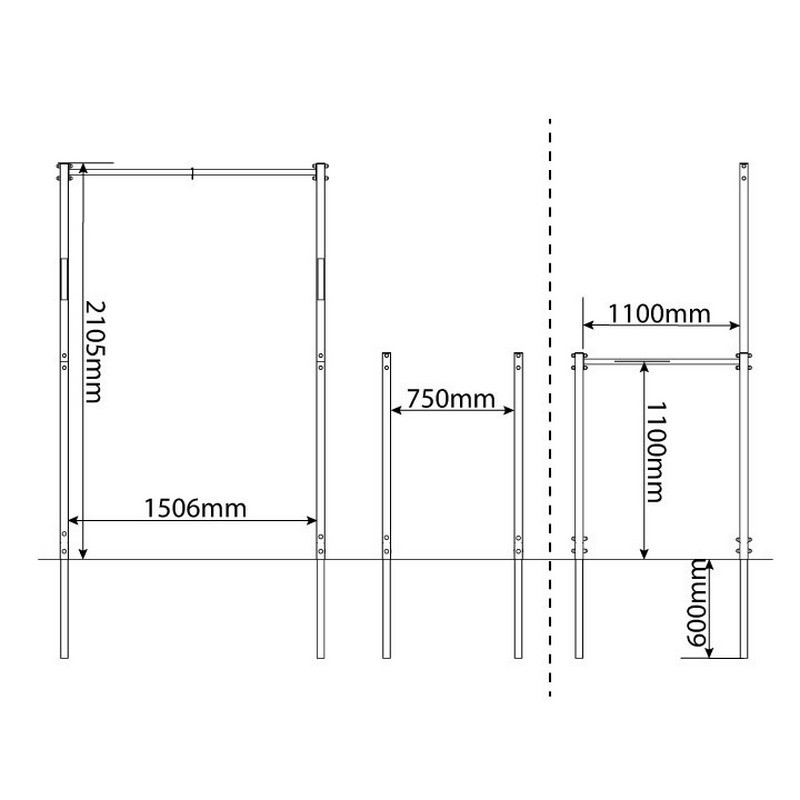 Турник для подтягивания с брусьями Garden-street workout KSOZ004 K-Sport KS-222 до 150 кг