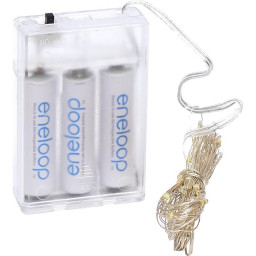 Гирлянда "Ниточка" Bambi RJ-04 на 3-х батарейках 100 лампочек 10 метров, мультицвет Гирлянда "Ниточка" Bambi RJ-04 на 3-х батарейках 100 лампочек 10 метров, мультицвет