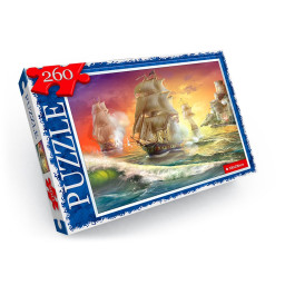 Пазл дитячий "Морські баталії" Danko Toys C260-12-04, 260 елементів