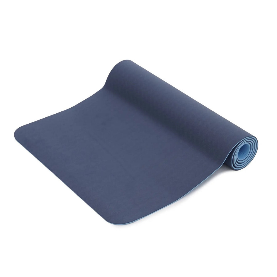 Коврик (мат) спортивный для йоги и фитнеса SportVida SV-EZ0063 TPE 183 x 61 x 1 см, Blue/Sky Blue
