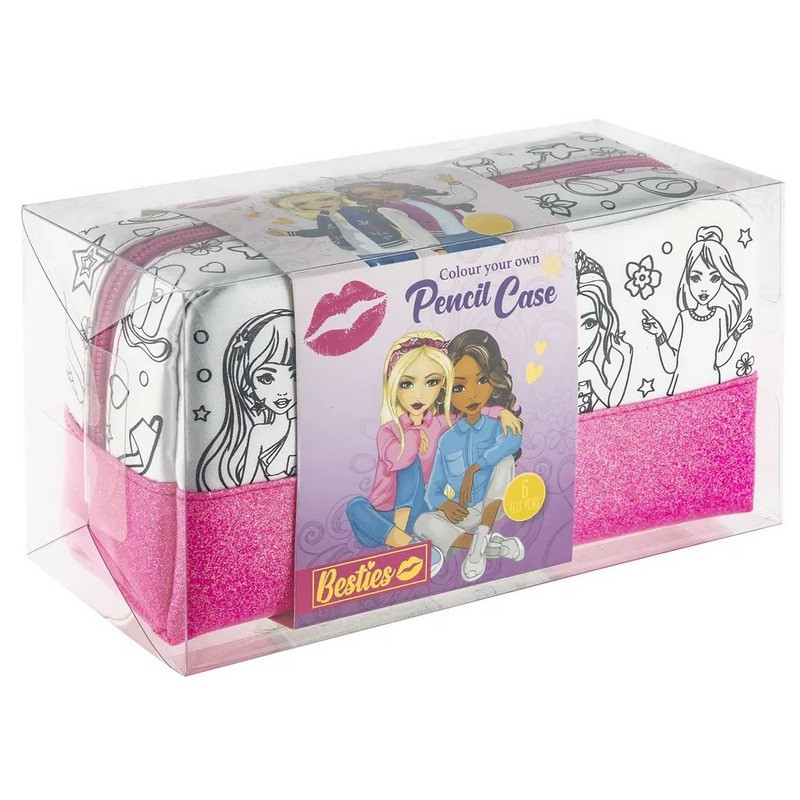 Набор для творчества Пенал-раскраска Besties 990204 с фломастерами
