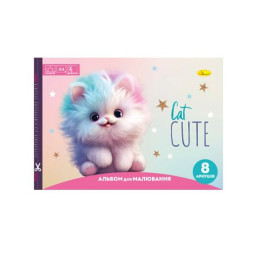 Альбом для рисования "Cat Cute" A4 Апельсин АП-0301-7, 8 листов, скоба с перефорацией Альбом для рисования "Cat Cute" A4 Апельсин АП-0301-7, 8 листов, скоба с перефорацией