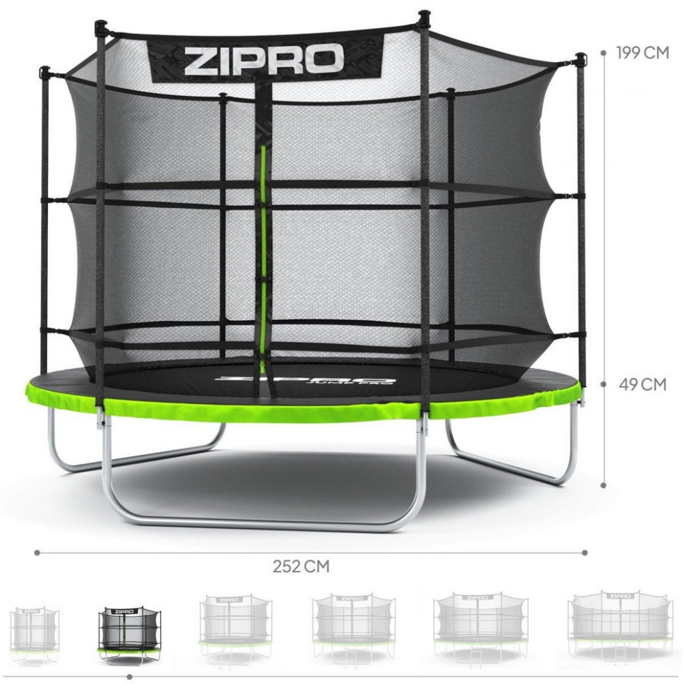 Батут з внутрішньою сіткою Jump Pro Zipro 5902659840660, 8 футів 252 см