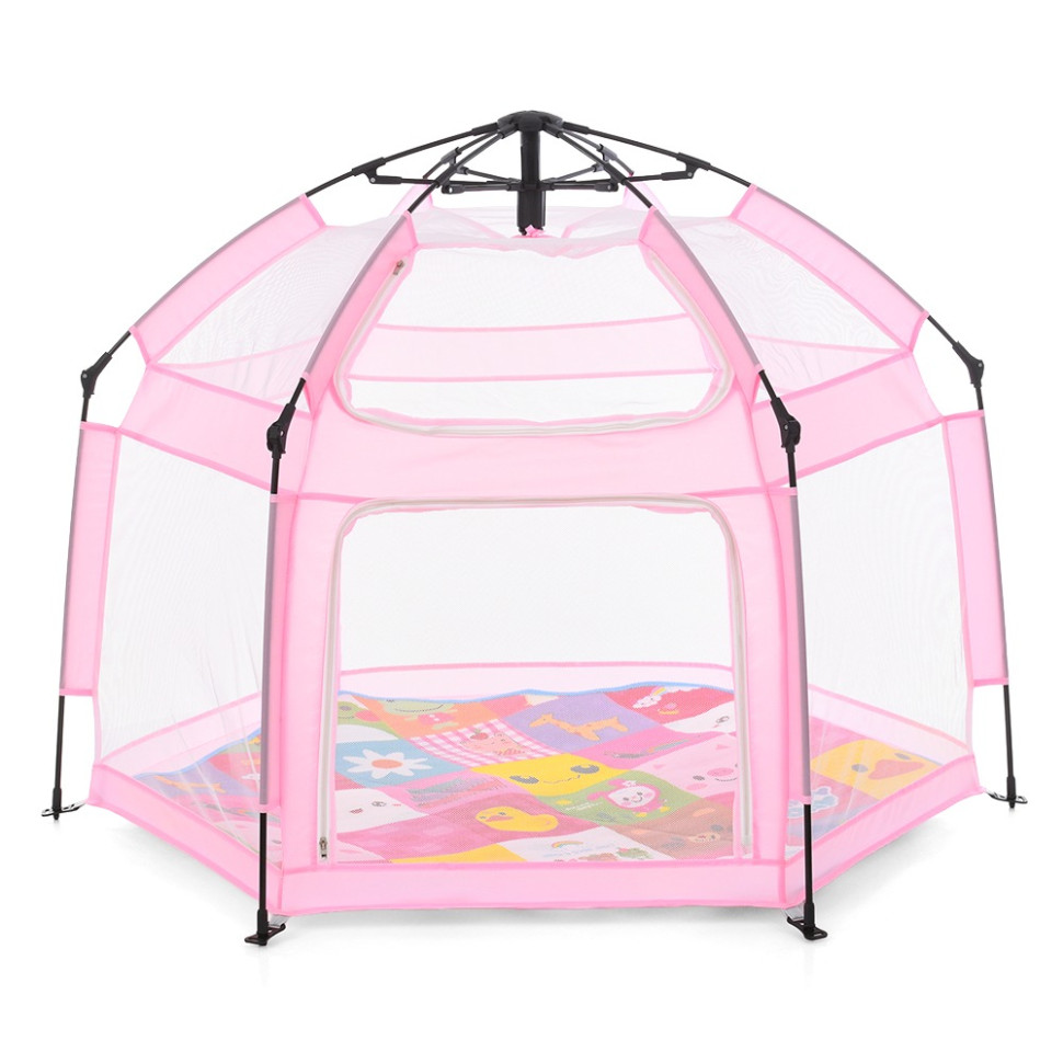 Детский манеж Bambi MR 1512 Powder Pink 146×127×110 см