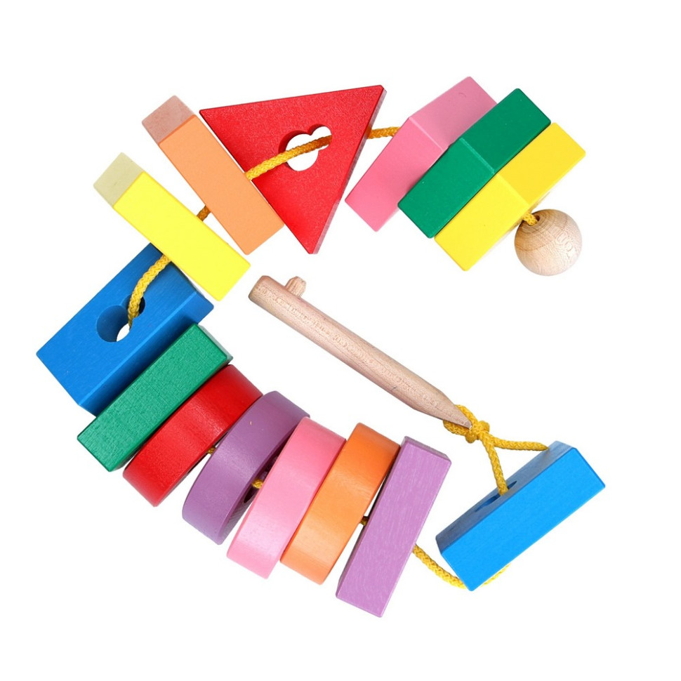 Дитяча дерев'яна шнурівка 