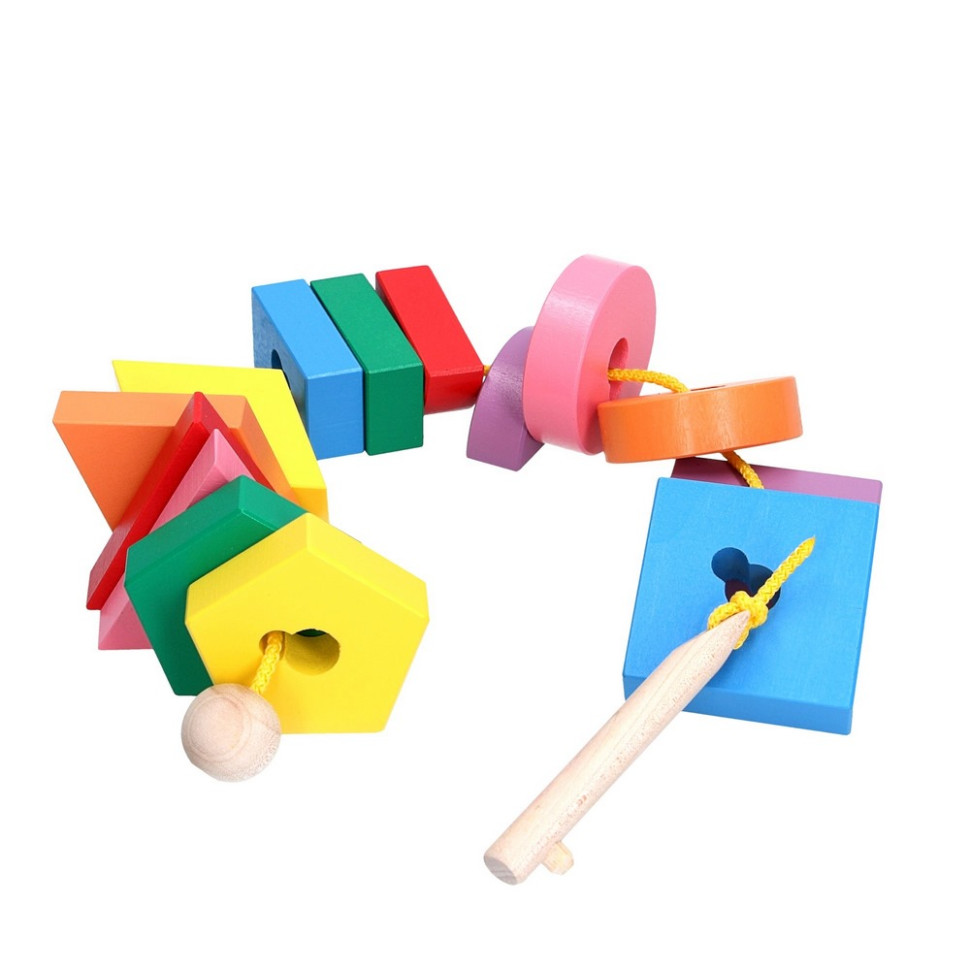 Дитяча дерев'яна шнурівка 