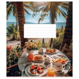 Тетрадь общая "Sunshine vibes" Школярик 048-3319L-4 в линию, 48 листов