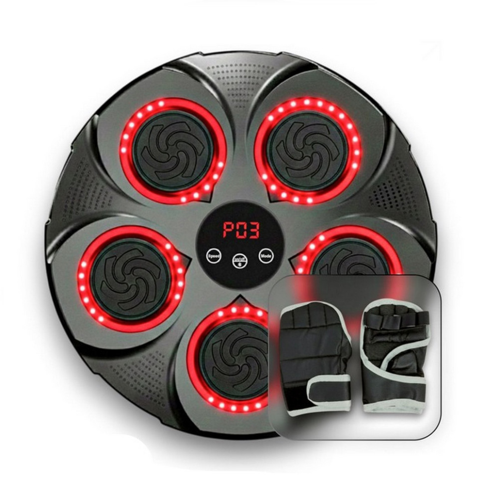 Боксерский настенный тренажер EasyFit EF-0352 музыкальный с подсветкой