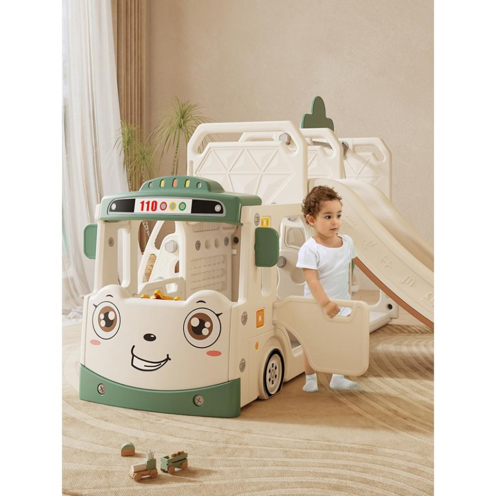 Детский игровой комплекс Amber Mealux KD-B010 White/Green белый-зеленый