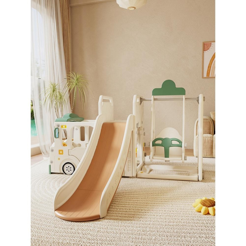 Детский игровой комплекс Amber Mealux KD-B010 White/Green белый-зеленый