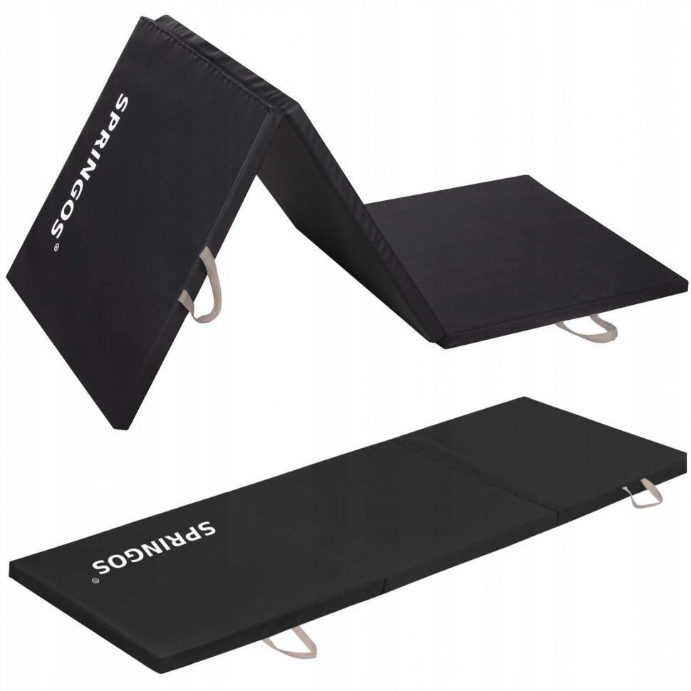 Мат гімнастичний складної Springos FA0060 Black 180x60x3 см