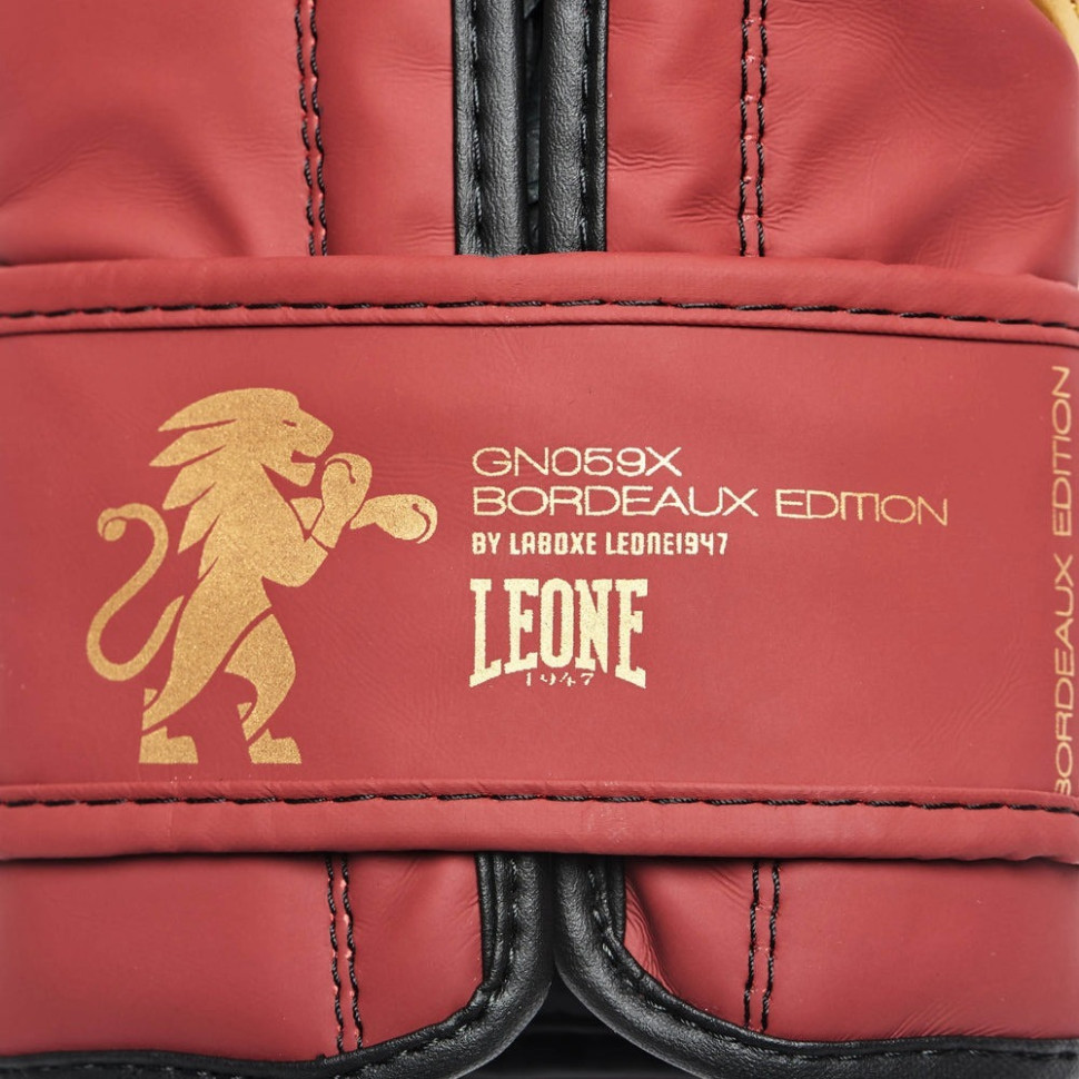 Боксерські рукавиці Bordeaux ED Leone GN059X_BORDEAUX_14oz, капа в комплекті 14 унцій