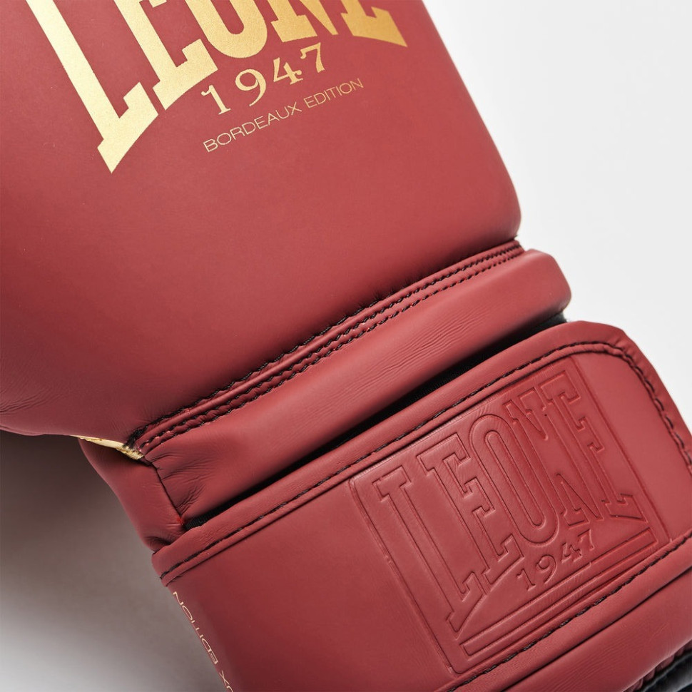 Боксерські рукавиці Bordeaux ED Leone GN059X_BORDEAUX_14oz, капа в комплекті 14 унцій