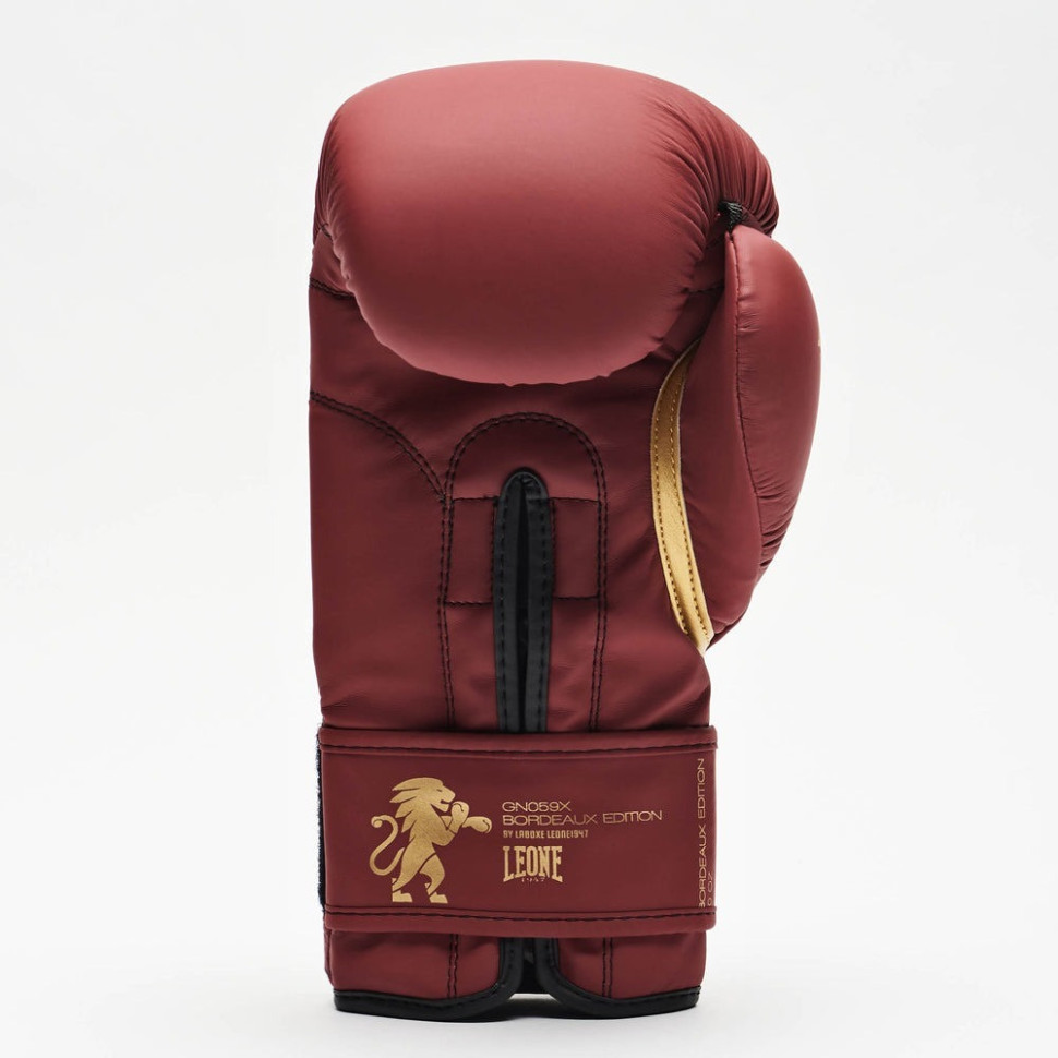 Боксерські рукавиці Bordeaux ED Leone GN059X_BORDEAUX_14oz, капа в комплекті 14 унцій