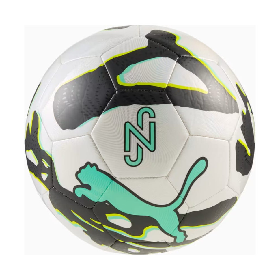 Мяч футбольный Neymar JR Graphic Ball Puma 085023-01 белый/черный/мятный размер 4