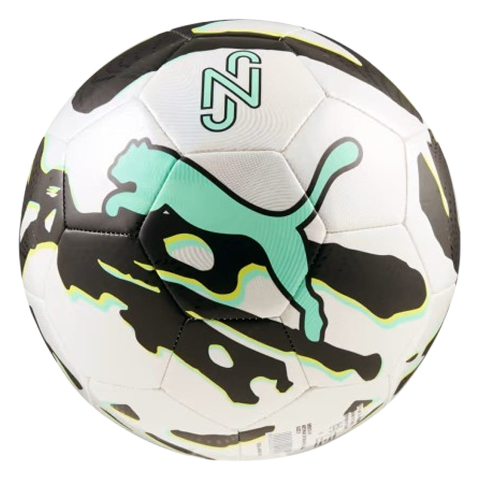 Мяч футбольный Neymar JR Graphic Ball Puma 085023-01 белый/черный/мятный размер 4