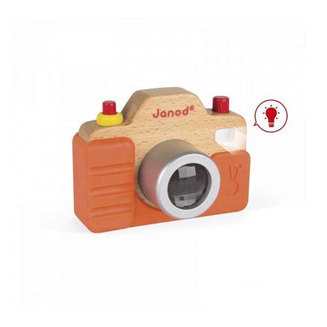 Детский деревянный Фотоаппарат Janod J05335 со звуком и вспышкой