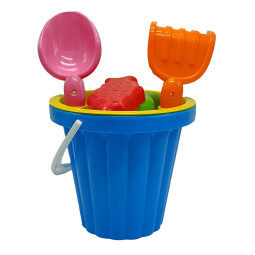 Набір для гри в пісочниці Великий Colorplast S0004(Blue) відерце, лопатка, формочки 2 шт