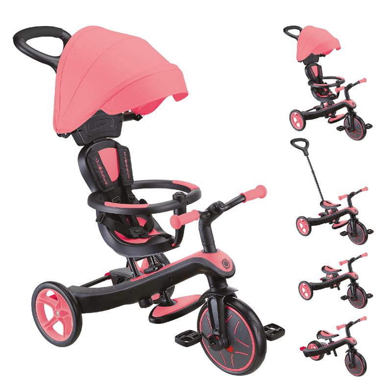 Велосипед детский EXPLORER TRIKE 4в1 DELUXE PLAY GLOBBER 634-110 розовый до 20кг