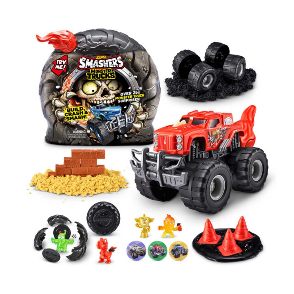 Детская игрушка Monster Wheels Дино Трек Smashers 74103A в наборе с аксессуарами