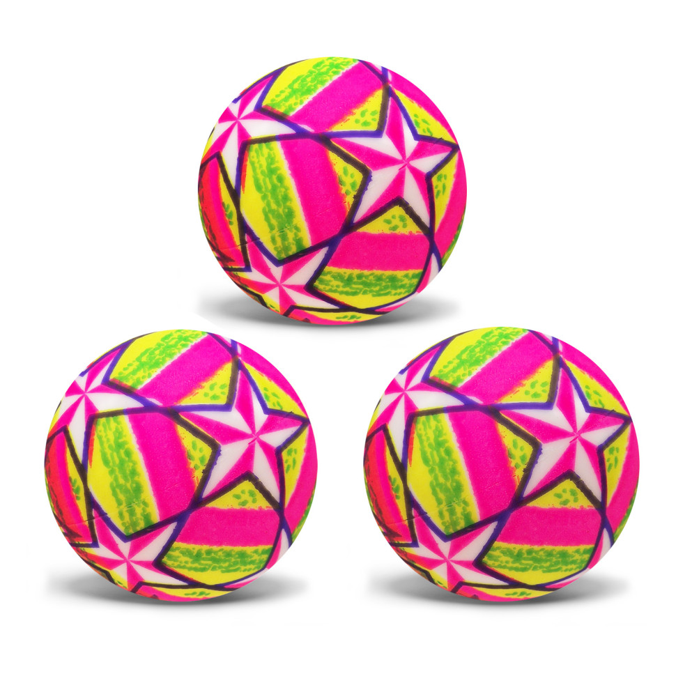 Детский яркий Резиновый мяч Bambi RB26527-6 разноцветный, 26 грамм