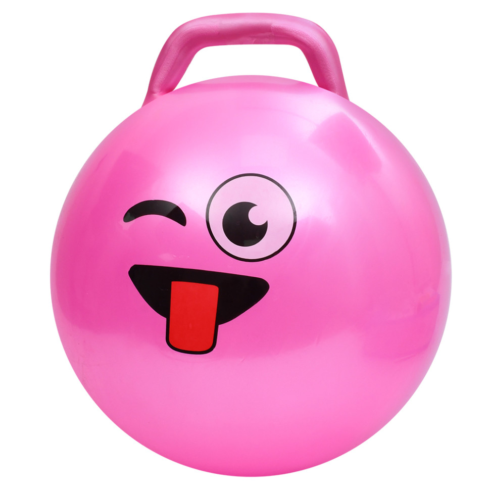 М'яч для фітнесу Смайл Bambi MS 4856(Pink) 45 см, з ручкою, 300 г