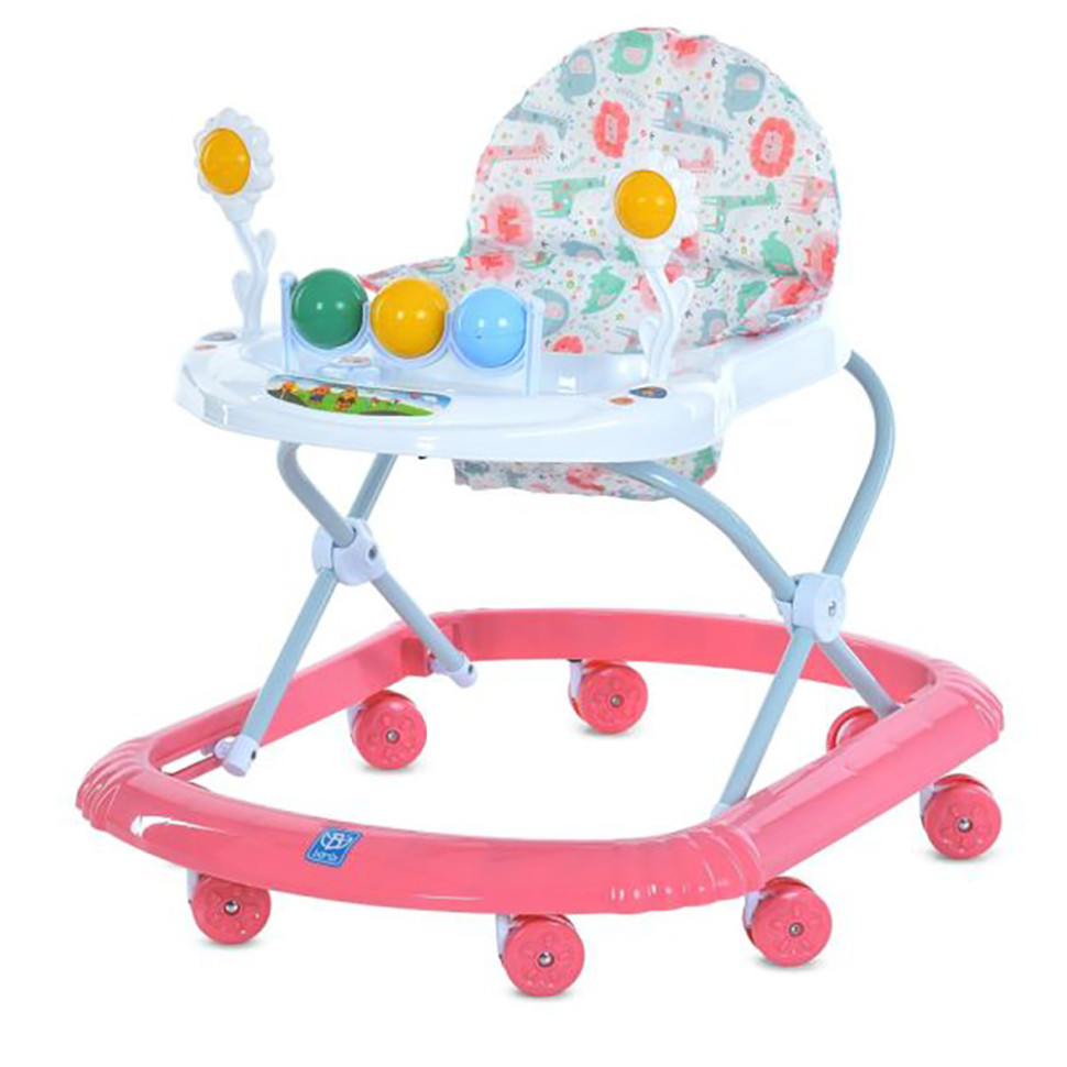 Детские Ходунки Bambi M 5033-1(Coral) с музыкой, колеса 8 шт