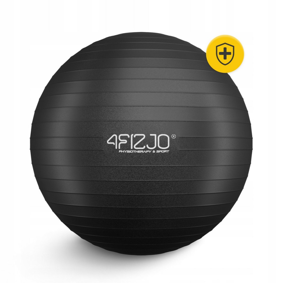 М'яч для фітнесу фітбол 4FIZJO P-5907739316370, 75 см, Black