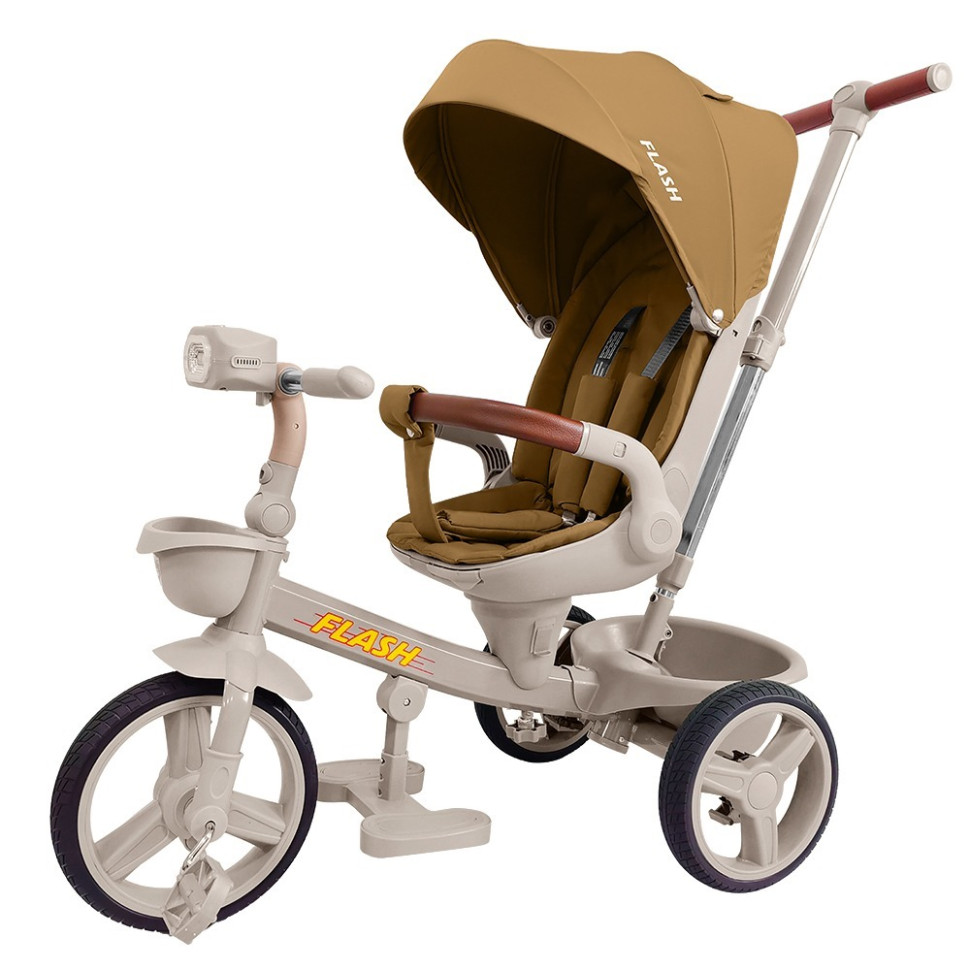 Велосипед триколісний FLASH Tilly T-3812 ORANGE, з батьківською ручкою