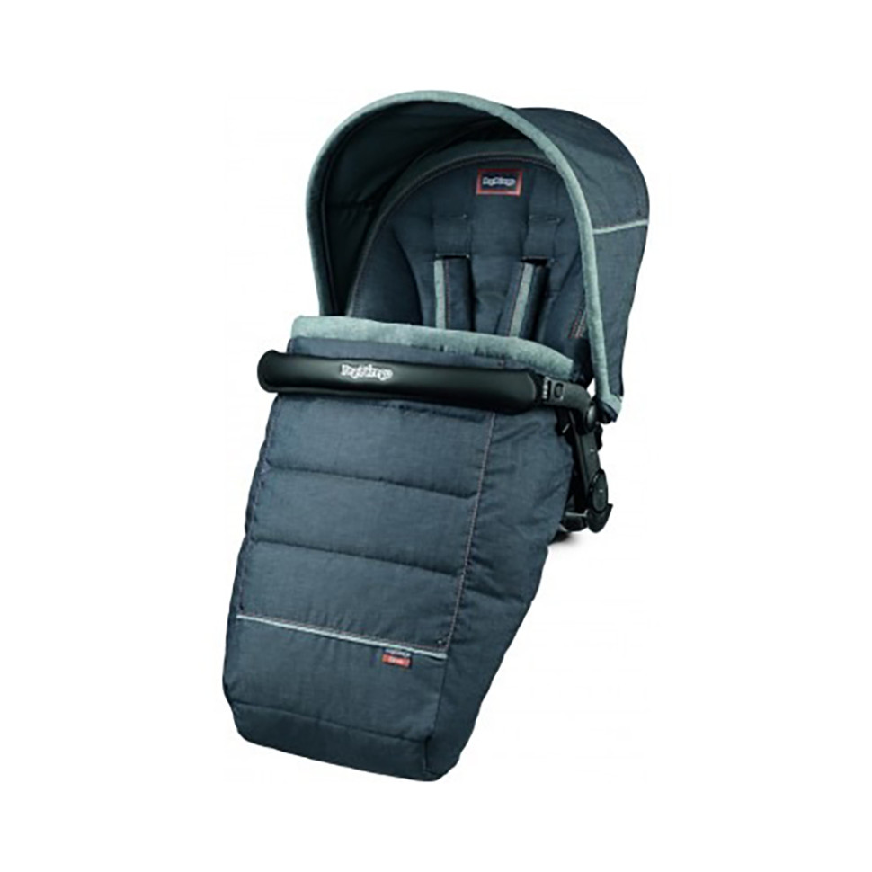 Коляска прогулянкова Book Plus Peg-Perego PACK04-00000000004 Blue Denim, джинс, сіре шасі