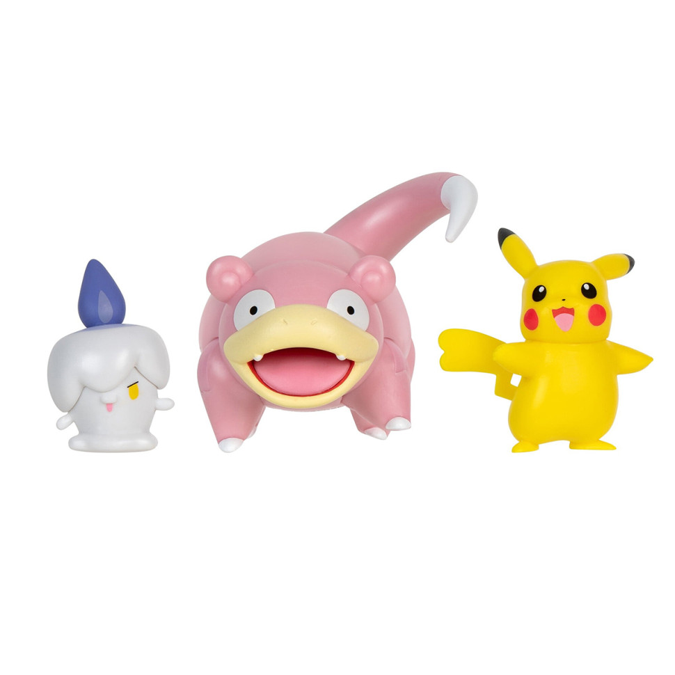 Набор игровых фигурок Пикачу, Литвик, Слоупок Pokemon W18 PKW3056, 3 фигурки