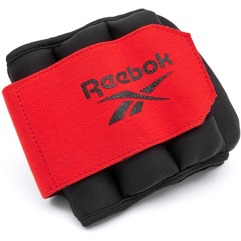 Утяжелители лодыжки Flexlock Ankle Weights Reebok RAWT-11273, 2 кг черный, красный, OFSM