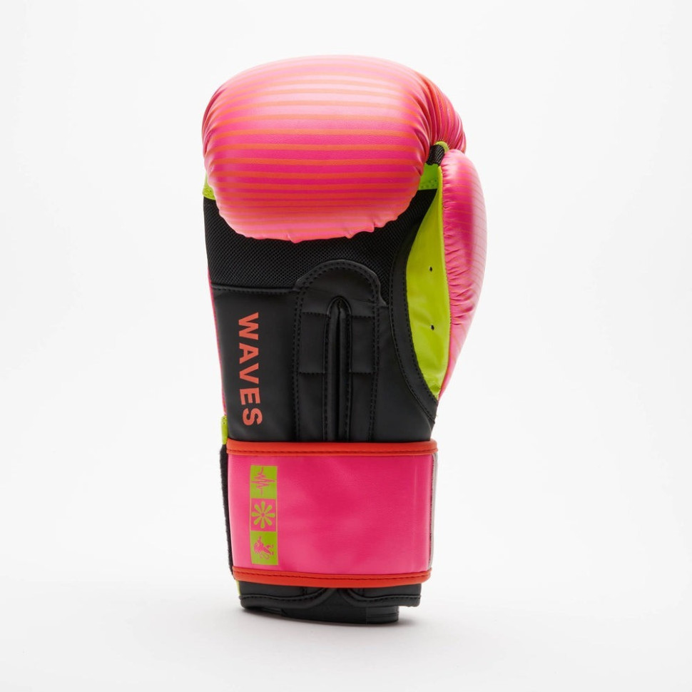 Боксерские перчатки Waves Fuxia Leone GN 313 Fuxia 10oz, капа в комплекте 10 унций