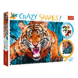 Пазл класичний "Обличчя тигра" Trefl 11110 Crazy Shapes, 600 елементів