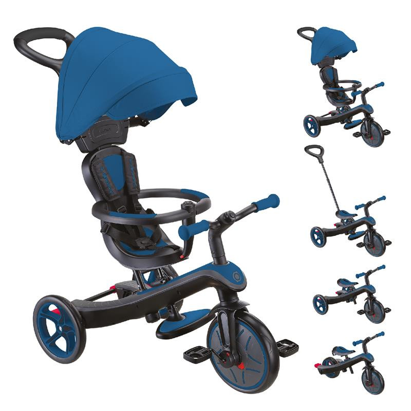 Велосипед дитячий EXPLORER TRIKE 4в1 DELUXE PLAY GLOBBER 634-100 синій, до 20кг